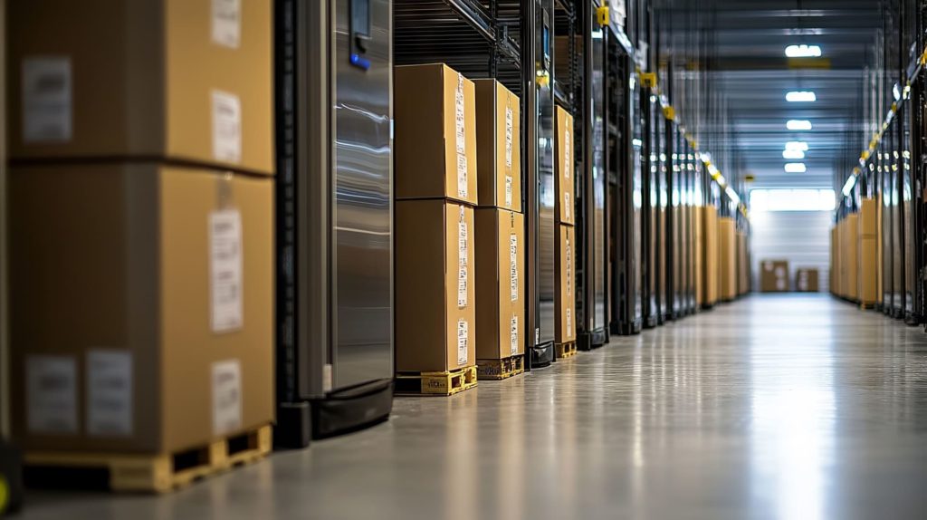 Entrepôt de stockage dans la grande distribution