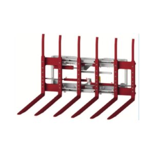 Positionneur monomultifourches déplacement latéral constant version 6 fourches pour 4 ou 6 palettes SPK