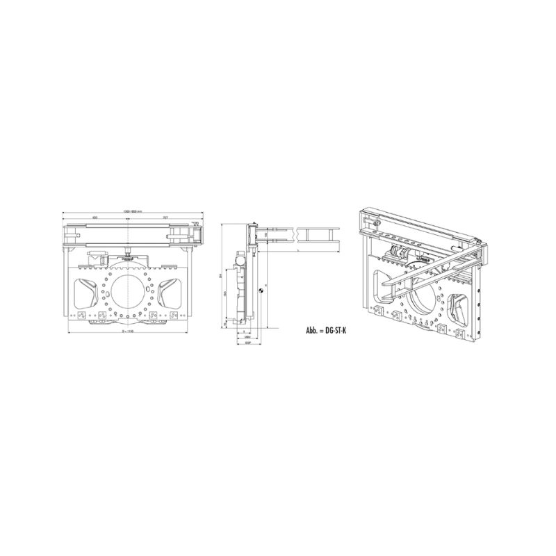 Tête rotative avec bras de maintien latéral DG-ST-K – Image 2