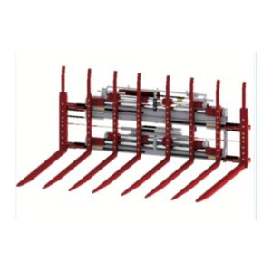 Positionneur monomultifourches déplacement latéral constant version 8 fourches pour 2, 3 ou 4 palettes VPK-C