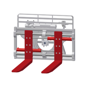 POSITIONNEUR ROTATIF DE FOURCHES RAPPORTÉ VERSION FOURCHES BOULONNEES, DOUBLE BARRE PIN TYPE SANS DEPLACEMENT LATERAL